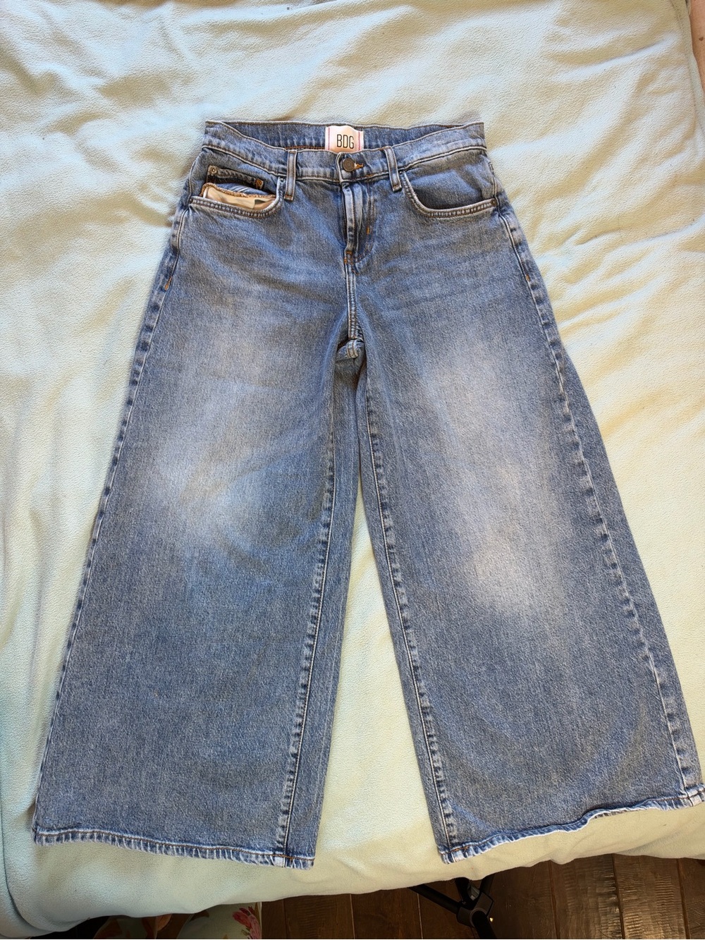 BDG Light Blue High-Rise Wide Leg Jeans
